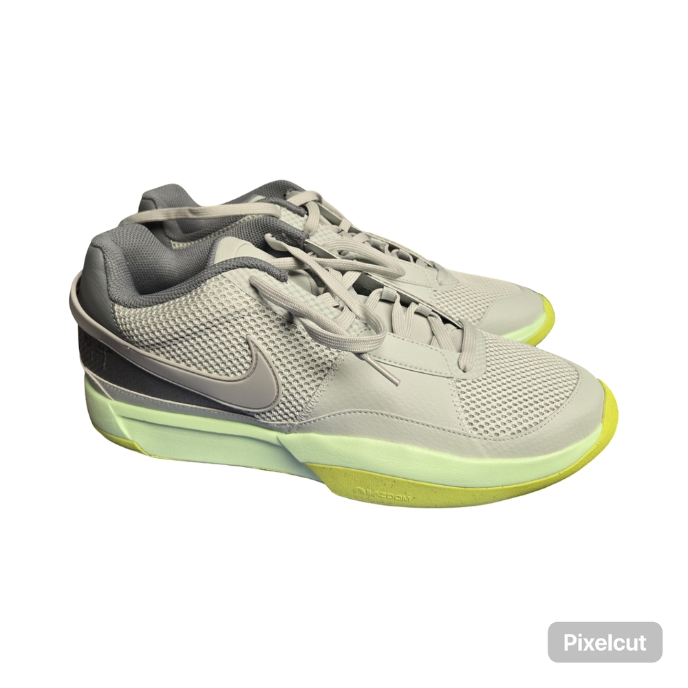 Nike Light Gray and Lime Sneakers